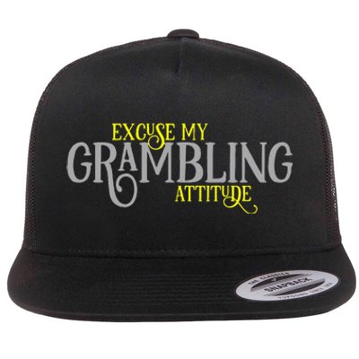 Grambling Louisiana Funny Proud City Hometown Vintage Flat Bill Trucker Hat