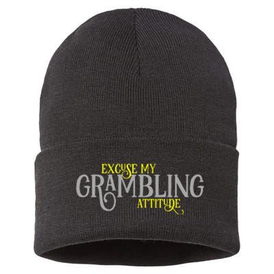 Grambling Louisiana Funny Proud City Hometown Vintage Sustainable Knit Beanie