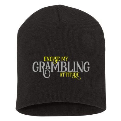 Grambling Louisiana Funny Proud City Hometown Vintage Short Acrylic Beanie