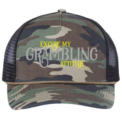 Grambling Louisiana Funny Proud City Hometown Vintage Retro Rope Trucker Hat Cap