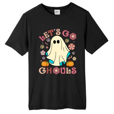 Groovy Lets Go Ghouls Halloween Ghost Outfit Gift Tall Fusion ChromaSoft Performance T-Shirt