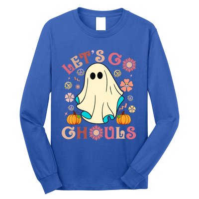 Groovy Lets Go Ghouls Halloween Ghost Outfit Gift Long Sleeve Shirt