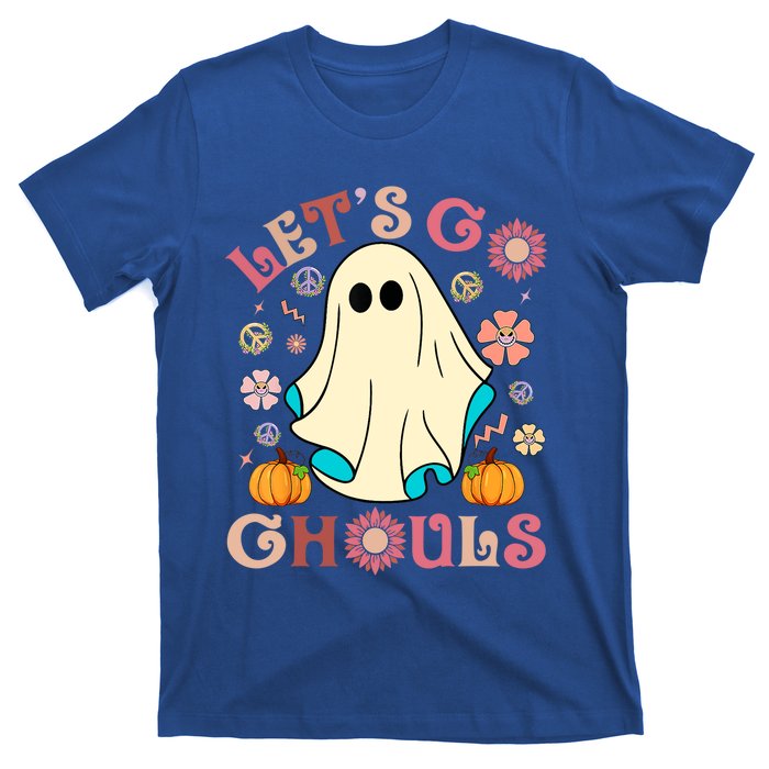 Groovy Lets Go Ghouls Halloween Ghost Outfit Gift T-Shirt