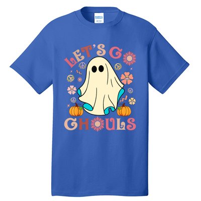 Groovy Lets Go Ghouls Halloween Ghost Outfit Gift Tall T-Shirt