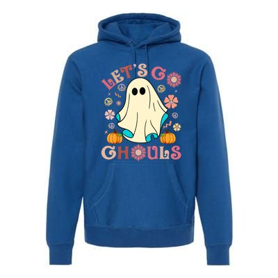 Groovy Lets Go Ghouls Halloween Ghost Outfit Gift Premium Hoodie