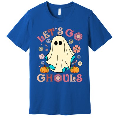 Groovy Lets Go Ghouls Halloween Ghost Outfit Gift Premium T-Shirt