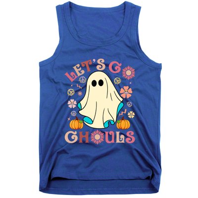 Groovy Lets Go Ghouls Halloween Ghost Outfit Gift Tank Top