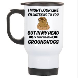 Groundhog Lover Gift Stainless Steel Travel Mug