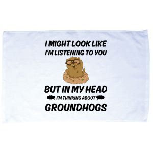 Groundhog Lover Gift Microfiber Hand Towel