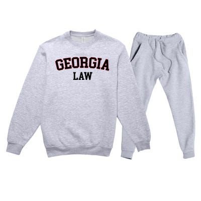 Georgia Law Georgia Bar Graduate Gift Lawyer College Premium Crewneck Sweatsuit Set