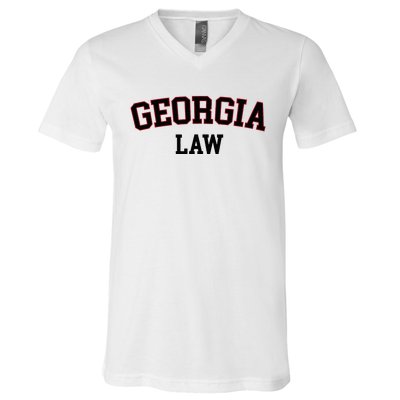 Georgia Law Georgia Bar Graduate Gift Lawyer College V-Neck T-Shirt