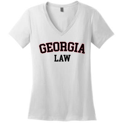 Georgia Law Georgia Bar Graduate Gift Lawyer College Women's V-Neck T-Shirt