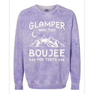 Glamping Luxury Glamper Boujee Tents Camper Camping Outdoor Colorblast Crewneck Sweatshirt