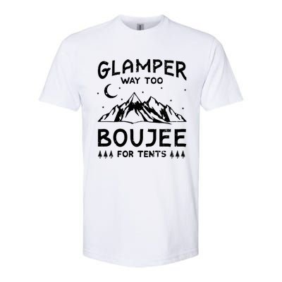 Glamping Luxury Glamper Boujee Tents Camper Camping Outdoor Softstyle® CVC T-Shirt