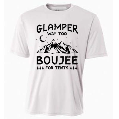 Glamping Luxury Glamper Boujee Tents Camper Camping Outdoor Cooling Performance Crew T-Shirt