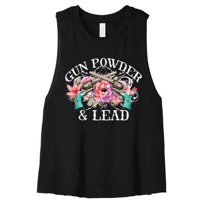 Gunpowder & Lead Gunpowder Day Shooting Art Women's Racerback Cropped Tank