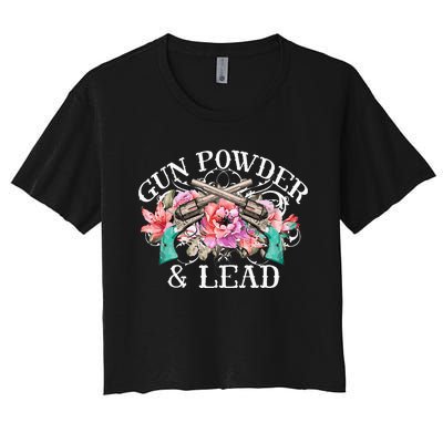 Gunpowder & Lead Gunpowder Day Shooting Art Women's Crop Top Tee