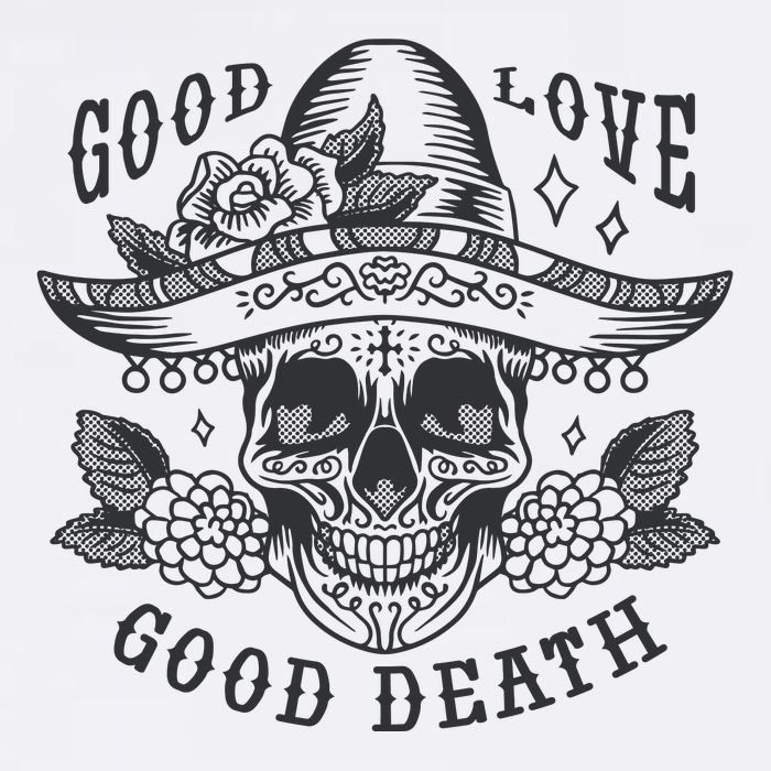 Good Love Good Death Skull Dia De Los Muertos Cooling Performance Crew T-Shirt