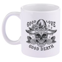 Good Love Good Death Skull Dia De Los Muertos 11oz C Handle Ceramic Mug