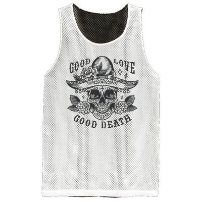 Good Love Good Death Skull Dia De Los Muertos Mesh Reversible Basketball Jersey Tank