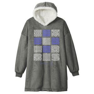 Geometry Lettering Hooded Wearable Blanket