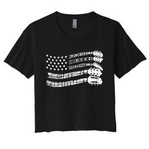 Guitar Lover Guitarist Guitar Player Music Lover Guitar Women's Crop Top Tee