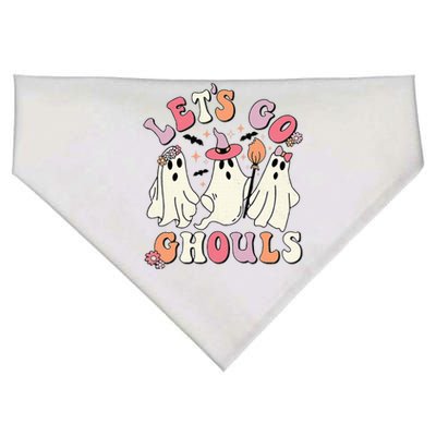 Groovy Lets Go Ghouls Halloween Ghost Out Costumes USA-Made Doggie Bandana