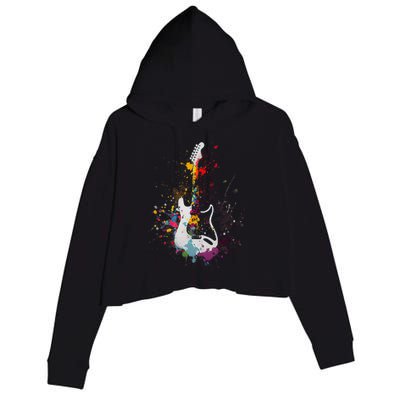 Guitar Lover Crop Fleece Hoodie