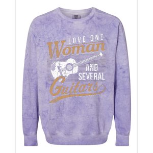 Guitar Lovers Guitarist Musician Band Playing Gifts Colorblast Crewneck Sweatshirt