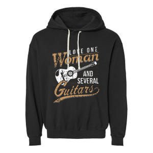 Guitar Lovers Guitarist Musician Band Playing Gifts Garment-Dyed Fleece Hoodie