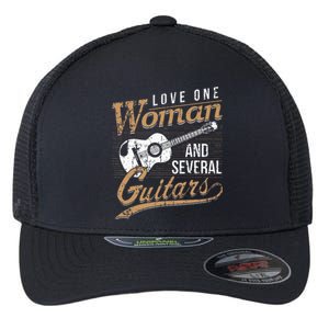 Guitar Lovers Guitarist Musician Band Playing Gifts Flexfit Unipanel Trucker Cap