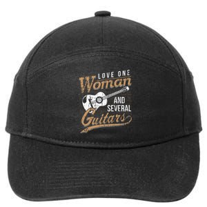 Guitar Lovers Guitarist Musician Band Playing Gifts 7-Panel Snapback Hat