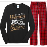 Guitar Lovers Guitarist Musician Band Playing Gifts Long Sleeve Pajama Set