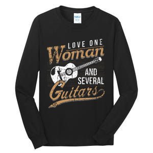 Guitar Lovers Guitarist Musician Band Playing Gifts Tall Long Sleeve T-Shirt