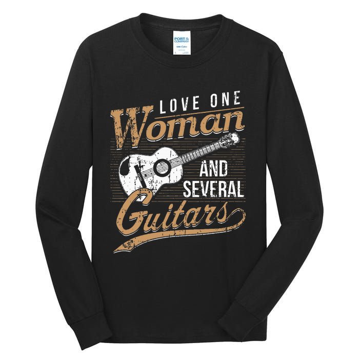 Guitar Lovers Guitarist Musician Band Playing Gifts Tall Long Sleeve T-Shirt