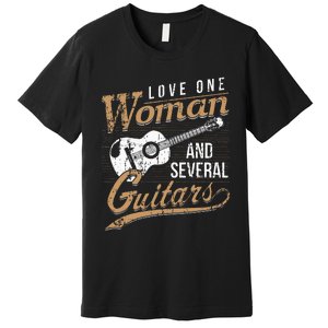 Guitar Lovers Guitarist Musician Band Playing Gifts Premium T-Shirt