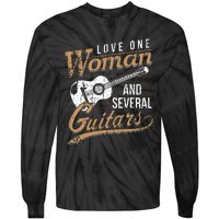 Guitar Lovers Guitarist Musician Band Playing Gifts Tie-Dye Long Sleeve Shirt