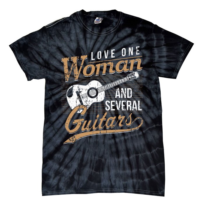 Guitar Lovers Guitarist Musician Band Playing Gifts Tie-Dye T-Shirt