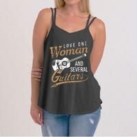 Guitar Lovers Guitarist Musician Band Playing Gifts Women's Strappy Tank