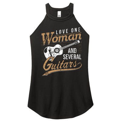 Guitar Lovers Guitarist Musician Band Playing Gifts Women’s Perfect Tri Rocker Tank