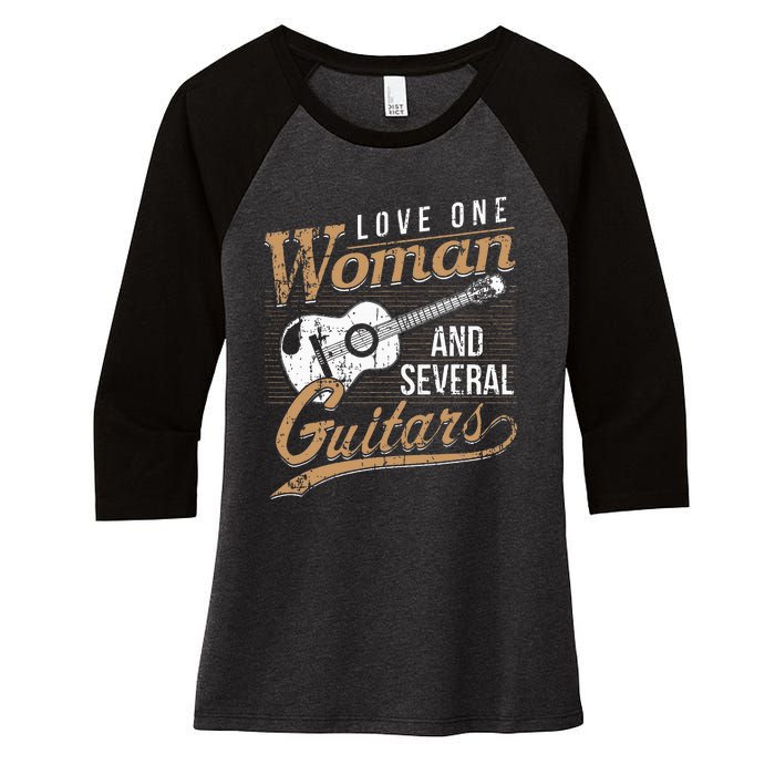 Guitar Lovers Guitarist Musician Band Playing Gifts Women's Tri-Blend 3/4-Sleeve Raglan Shirt