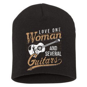 Guitar Lovers Guitarist Musician Band Playing Gifts Short Acrylic Beanie