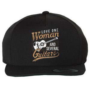 Guitar Lovers Guitarist Musician Band Playing Gifts Wool Snapback Cap