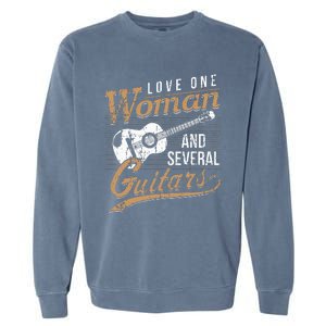 Guitar Lovers Guitarist Musician Band Playing Gifts Garment-Dyed Sweatshirt