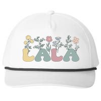 Groovy Lala Grandmother Flowers Lala Grandma Snapback Five-Panel Rope Hat