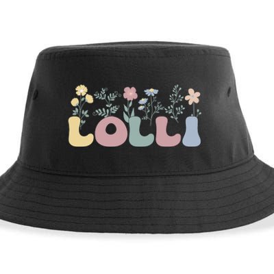 Groovy Lolli Grandmother Flowers Lolli Grandma Sustainable Bucket Hat