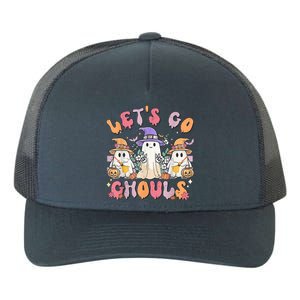 Groovy Lets Go Ghouls Cute Ghost Halloween Spooky Season Funny Gift Yupoong Adult 5-Panel Trucker Hat