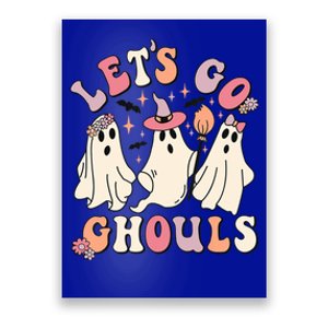 Groovy Lets Go Ghouls Halloween Cute Ghost Funny Great Gift Poster