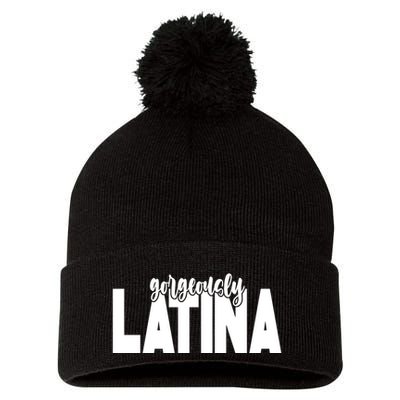 Gorgeously Latina Pom Pom 12in Knit Beanie