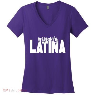 Gorgeously Latina Women's V-Neck T-Shirt